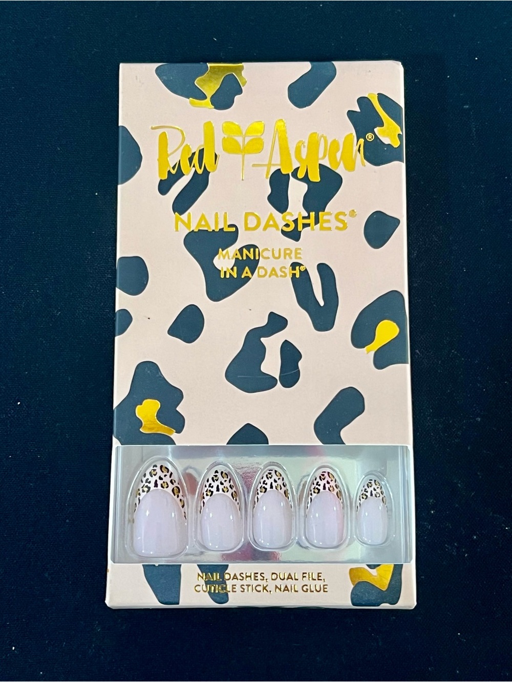 NEW Red Aspen Nail Dashes Laili in Leopard Press-On Nails Sealed